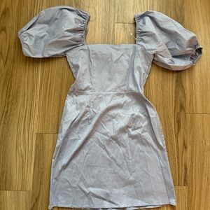 Speechless Light Blue Puff Sleeve Dress